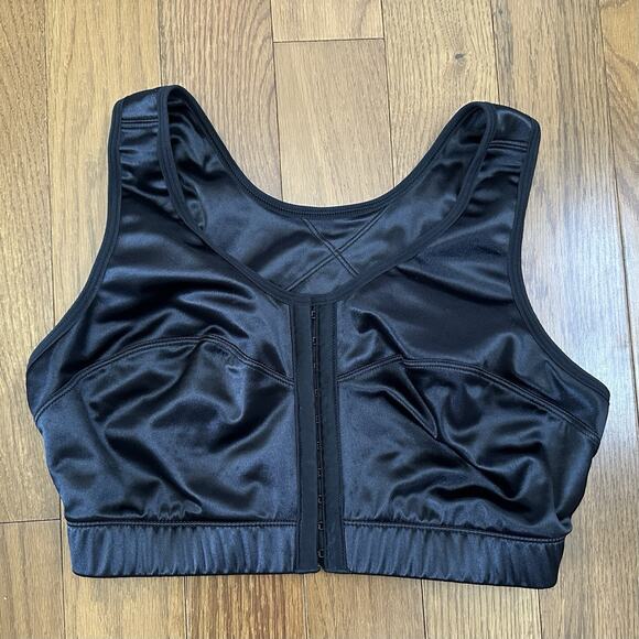 Enell NL100 High Impact Front Close Black Sports Bra Size 2 Bust 38/42,Rib 33/35 - Picture 1 of 4